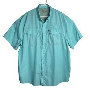 Fishing Sportwear Shirt The American Outdoorsman Men’s XXL Short Sleeves Teal